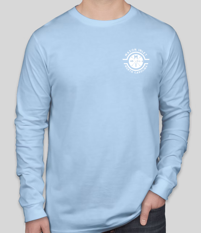 Long Sleeve Jersey Cotton T - Baby Blue - Classic Logo