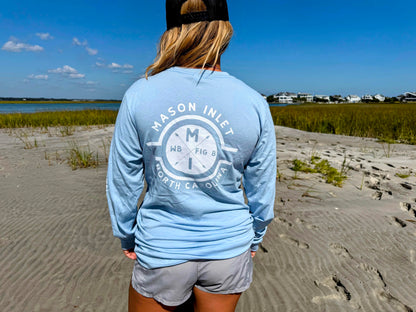 Long Sleeve Jersey Cotton T - Baby Blue - Classic Logo